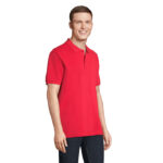 PEGASE Poloshirt Bio-Baumwolle 210 g/m² Rot – Seitenansicht