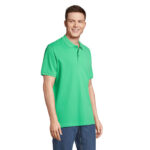PEGASE Poloshirt Bio-Baumwolle 210 g/m² Grün – Seitenansicht