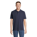 PEGASE Poloshirt Bio-Baumwolle 210 g/m² Blau – Vorderansicht