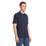 PEGASE Poloshirt Bio-Baumwolle 210 g/m² Blau – Seitenansicht