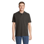 PEGASE Poloshirt Bio-Baumwolle 210 g/m² Grau – Vorderansicht