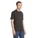 PEGASE Poloshirt Bio-Baumwolle 210 g/m² Grau – Seitenansicht