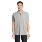 PEGASE Poloshirt Bio-Baumwolle 210 g/m² Grau – Vorderansicht