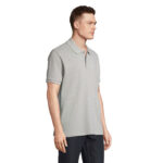 PEGASE Poloshirt Bio-Baumwolle 210 g/m² Grau – Seitenansicht