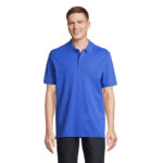 PEGASE Poloshirt Bio-Baumwolle 210 g/m² Blau – Vorderansicht