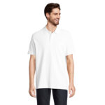 PEGASE Poloshirt Bio-Baumwolle 210 g/m² White – Vorderansicht