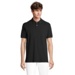 PACIFIC Poloshirt Herren Schwarz – Vorderansicht