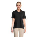 PACIFIC Poloshirt Damen Schwarz – Vorderansicht