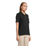 PACIFIC Poloshirt Damen Schwarz – Seitenansicht