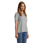 PACIFIC Poloshirt Damen Grau – Seitenansicht