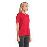 PACIFIC Poloshirt Damen Rot – Seitenansicht
