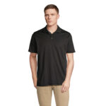 PITCHER Poloshirt Unisex Schwarz – Vorderansicht