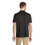 PITCHER Poloshirt Unisex Schwarz – Rückansicht