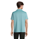 PITCHER Poloshirt Unisex Blau – Rückansicht