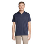 PITCHER Poloshirt Unisex Blau – Vorderansicht