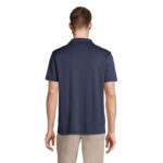 PITCHER Poloshirt Unisex Blau – Rückansicht
