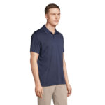 PITCHER Poloshirt Unisex Blau – Seitenansicht