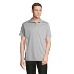 PITCHER Poloshirt Unisex Grau – Vorderansicht
