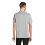 PITCHER Poloshirt Unisex Grau – Rückansicht