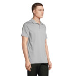 PITCHER Poloshirt Unisex Grau – Seitenansicht