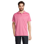 PITCHER Poloshirt Unisex Rosa – Vorderansicht