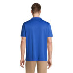 PITCHER Poloshirt Unisex Blau – Rückansicht