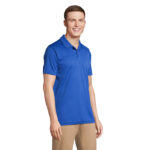PITCHER Poloshirt Unisex Blau – Seitenansicht