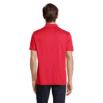 PITCHER Poloshirt Unisex Rot – Rückansicht