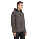 RACE Softshell-Kapuzenjacke Herren Schwarz – Seitenansicht
