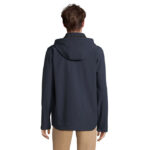 RACE Softshell-Kapuzenjacke Herren Blau – Rückansicht