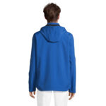 RACE Softshell-Kapuzenjacke Herren Blau – Rückansicht