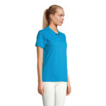 PULSE Poloshirt Damen Blau – Seitenansicht