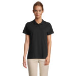 PULSE Poloshirt Damen Schwarz – Vorderansicht