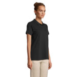 PULSE Poloshirt Damen Schwarz – Seitenansicht