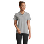 PULSE Poloshirt Damen Grau – Vorderansicht