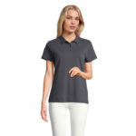 PULSE Poloshirt Damen Grau – Vorderansicht