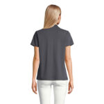 PULSE Poloshirt Damen Grau – Rückansicht