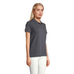 PULSE Poloshirt Damen Grau – Seitenansicht
