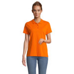 PULSE Poloshirt Damen Orange – Vorderansicht