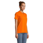 PULSE Poloshirt Damen Orange – Seitenansicht