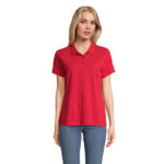 PULSE Poloshirt Damen Rot – Vorderansicht