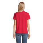 PULSE Poloshirt Damen Rot – Rückansicht