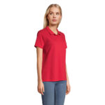 PULSE Poloshirt Damen Rot – Seitenansicht