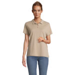 PULSE Poloshirt Damen Braun – Vorderansicht