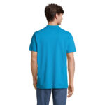 PULSE Poloshirt Unisex Blau – Rückansicht