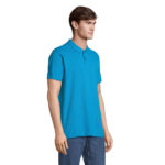 PULSE Poloshirt Unisex Blau – Seitenansicht