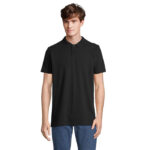 PULSE Poloshirt Unisex Schwarz – Vorderansicht