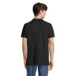 PULSE Poloshirt Unisex Schwarz – Rückansicht