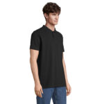 PULSE Poloshirt Unisex Schwarz – Seitenansicht