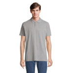 PULSE Poloshirt Unisex Grau – Vorderansicht